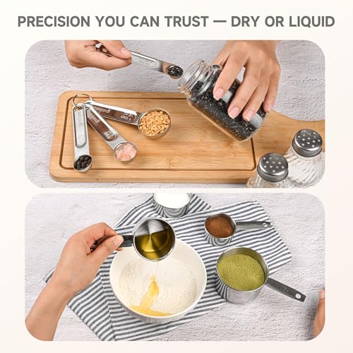 Measuring Cups and Spoons Set, 8 Piece