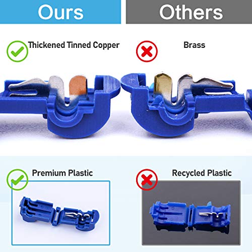 TICONN T Tap Wire Connectors, T Wire Quick Splice Connector, T Connectors for Wiring with Storage Case (480 Pcs) - style: 480 Pcs