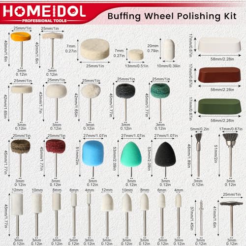 78Pcs Buffing Wheel for Dremel Polishing Kit with Polishing Compound