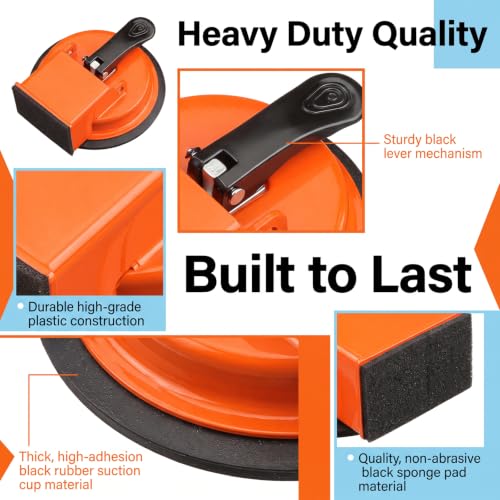 Heavy Duty Floor Gap Fixer Tool with 5pcs Sticky Pads, Vacuum Suction Cup Plank Puller for Laminate Hardwood Tile Flooring Repair