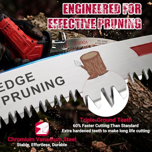 15" Deep Cut Arc Edge Reciprocating Saw Blades, 6TPI Japanese Sharp Teeth CR-V Hardened Steel, U-Groove Chip Removal, Heavy Duty Tree Trimming Blades for Arborist, 5 Pack Carry Case - size: 5 pcs sawzall blades15in