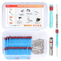 JRready 100Set IP68 Waterproof Butt Splice Connectors D-436-36 Red Butt Connectors 26-20AWG (M81824/1-1 Equivalent) Environmental Copper Splice with PVDF Tube for Marine and Automotive ST6389-20-100 - color: Red Butt Splice&PVDF Tube-100Sets