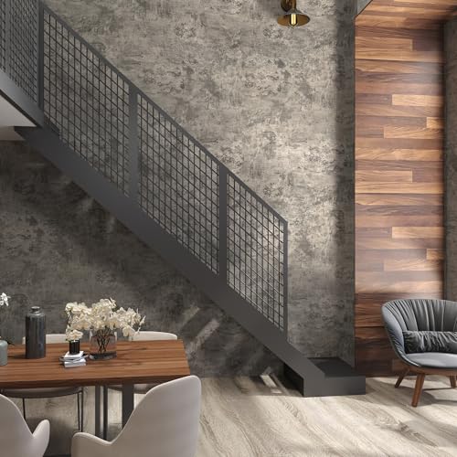 JSEVEM 31"×157" Light Brown Concrete Wallpaper Peel and Stick Industrial Beige Gray Cement Contact Paper Vinyl Warp Matte Textured Self Adhesive Wall Paper for Bedroom Bathroom Office Walls - color: Brown Gray, size: 31" x 157"