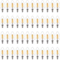 FLSNT 60W Equivalent LED Chandelier Light Bulbs, Dimmable LED B11 E12 Candelabra Base Bulbs, 3000K Warm White, 500LM, 48 Pack - color: 3000k Warm White, size: 48 Count (Pack of 1)