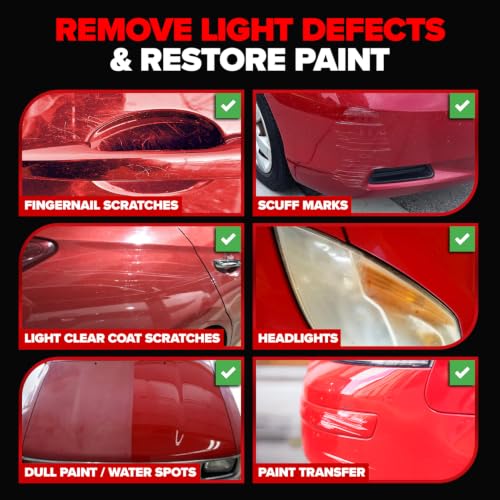 Carfidant Red Scratch & Swirl Remover Polish for Red Cars & Restorer - style: Red Scratch Remover Kit