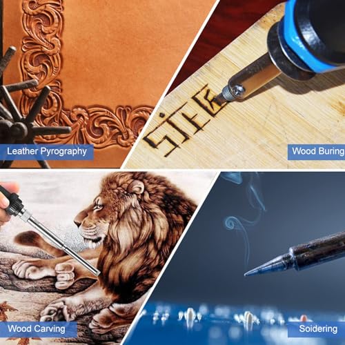 Wood Burning Tips, 23Pcs Craft Wood Burning Pen Tips, Soldering Brass Pen Tips Stencil Soldering Pyrography Working Carving