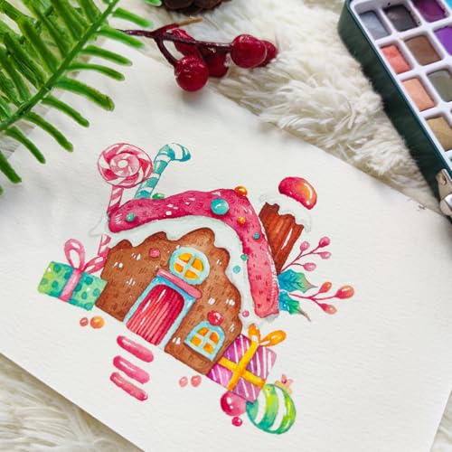 Artecho 50-Color Watercolor Paint Set, Compact Travel Tin Case - style: 50 Colors