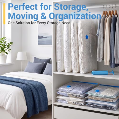 Fygrip 80% Space Saver Vacuum Storage Bags with Hand Pump, 20 Combo