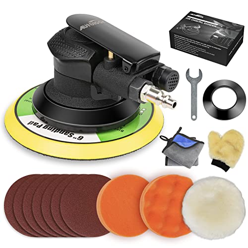 Autolock 6 Inches Air Random Orbital Sander, Pneumatic Palm Sander 1pcs - size: 6 Inch