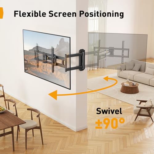Perlegear Corner TV Wall Mount Long Arm TV Mount for 42-84 Inch TVs - size: Fits 42-84'' TVs / Max 600x400mm