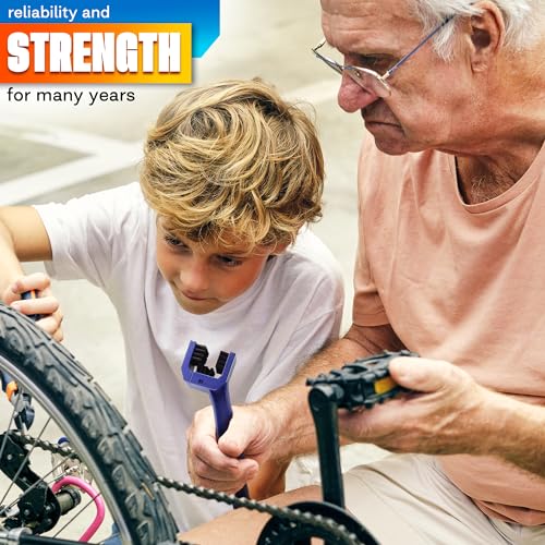 ALPENKOK Motorcycle Chain Brush, 2 Pcs, 3-Sided O-Ring Safe Cleaning Set - size: 1 Count (Pack of 2)