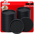 Non Slip Furniture Pads for Hardwood Floors - 16PCS 2" Caster Cups, Round | Furniture Stoppers to Prevent Sliding, Anti Slip Furniture Coasters Cup, Floor Protectors for Furniture Bed Couch Chair,Black - size: 2" 16pcs Black