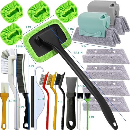 21Pcs Window Gap Crevice Cleaning Tools, Small Cleaning Brush