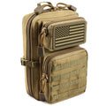 LIVANS Tactical Molle Utility Pouch, EDC Tool Pouch, Small Admin Pouch - color: Khaki