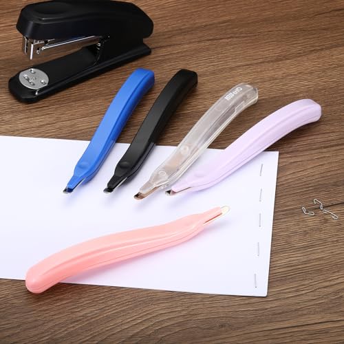 PATIKIL Staple Remover, Magnetic Staple Puller Desktop Removal Tool Cutting Tool for Office Home, Clear