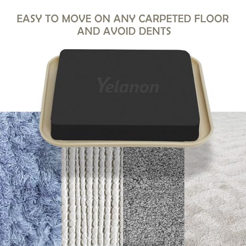Yelanon 12pcs-2 1/2” Square Furniture Sliders for Carpet Furniture Pads Hardwoods Floors, Heavy Duty Furniture Movers Sliders,Moving Pads, Floor Protectors for Carpet,Beige - size: 12pcs 2.5"Beige