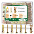 160 PCS Self Drilling Drywall Anchors with Screws 2025 Upgraded Zinc Plated Steel Hollow Wall Anchors(0.47X1.18inch) and Screws, Easy Application No Drill or Holes in Wall - color: 0.47"x1.18"-160PCS