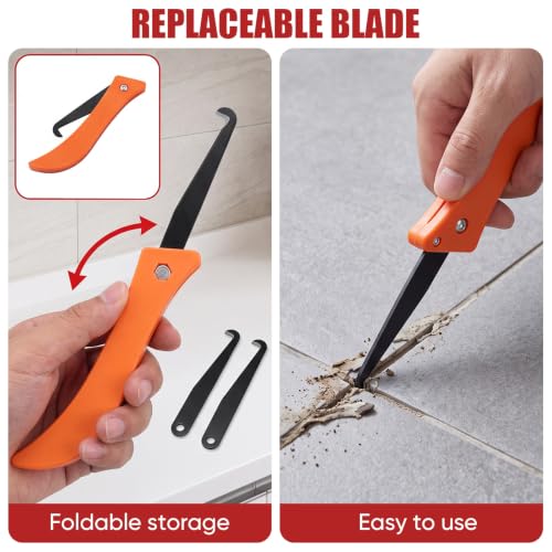 11-Piece Grout Removal Tool Set with 6 Alloy Blades for Tile Gaps