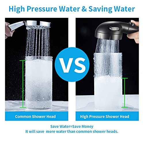 KAIYING RV & Camper High Pressure Handheld Shower Head with Pause Button - color: Black
