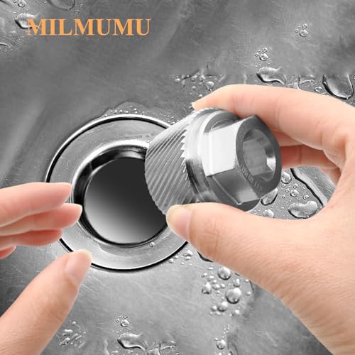 MILMUMU Tub Drain Extractor-Removes Stubborn Tub Drains, Inner 1.52"to 1.7" - color: Silver