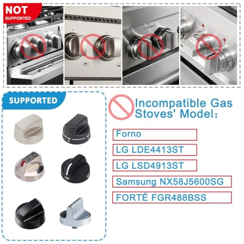 Gas Stove Knob Safety Covers | Oven Lock Baby Proofing - Heat Resistant - color: Black