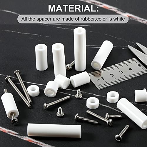 Zonon 150 Pcs Outlet Spacers Electrical Extender Kit Screw Spacers, White - color: White