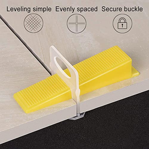 DGSL Tile Leveling System, 400-Piece Tile Spacers Clips 1/16 Inch Tile Tools, Tile Installation Tools for Professional Ceramic Tile and Stone Installation | Tile Installation Tools for Ceramic Tile and Stone Installation, Tile Leveling Clips Helps DIY and