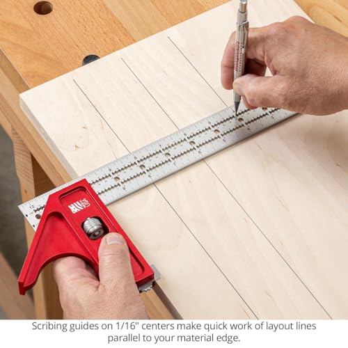 Woodpeckers inDexable Square System, Deluxe Inch Set, Feature Packed Woodworking Square - Includes 3 Blades & 4 Heads & 4 Rack-Its - color: Standard, style: Deluxe