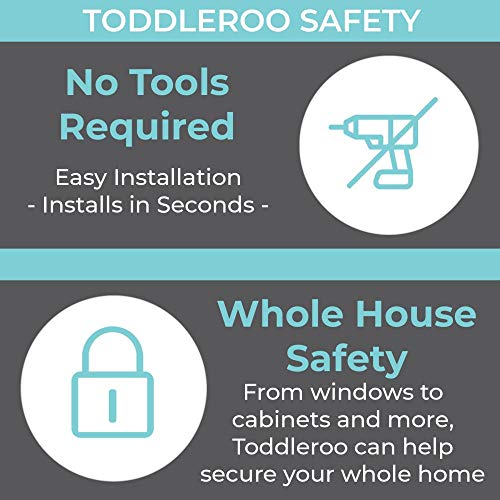 Toddleroo by North States - Sliding Door & Window Lock for Baby Proofing: Sliding Door Lock for Child Safety - Pack of 1 - White - size: 1 Count (Pack of 1)