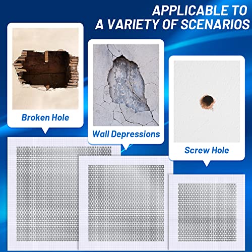 Ranekie 14 Pack Drywall Repairs Patch, 4/6/8 Inch Drywall Repair Kit with Extended Self-Adhesive Mesh,Large Hole Patch Repair for Drywall,Heavy Duty Dry Wall Hole Repair Patch - color: 14 Pack Drywall Patch Kit