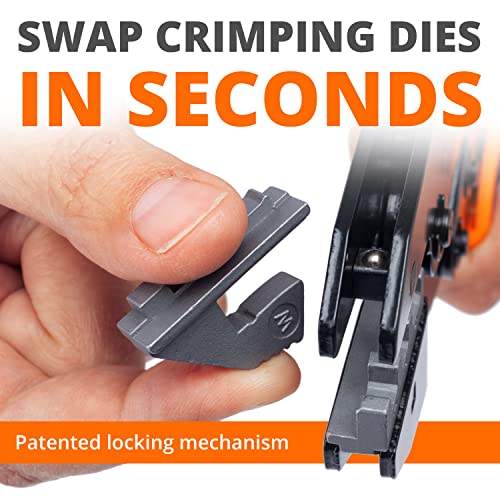 Wirefy Crimping Tool Set 5 PCS - Ratcheting Wire Crimper - for Heat Shrink, Nylon, Non-Insulated Connectors, Ferrule Terminals