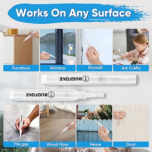 Touch Up Paint Pen 4 Paint Touch Up Pens Fillable Brush Refillable for Walls Wall Repair Funiture Cabinet Wood Floor Window 6ML 9Pcs Set - size: 4 Pack