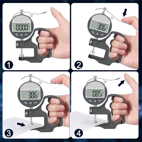 Digital Thickness Gauge 0-12.7mm/0.5" | 0.01mm/0.0005" - size: 0-0.5"/0.0005"