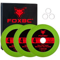 FOXBC 4-1/2 Inch Tile Glass Cutting Disc for Angle Grinders, Diamond Saw Blades Wheel Multi-Material for Grinding Ceramic, Crystal, Wine Bottle, 7/8" Arbor - 3 Pack