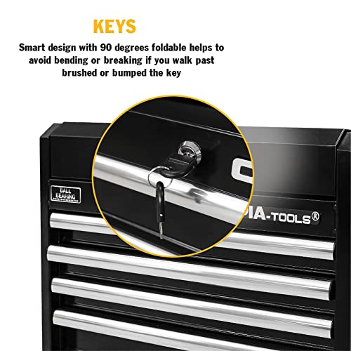 Olympia Tools 26-Inch 4-Drawer Portable Tool Chest Organizer Box, Black - size: 26-Inch Portable