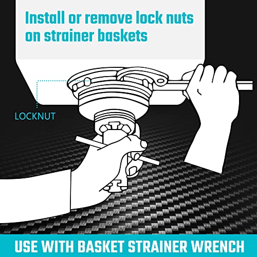 DURATECH Sink Strainer Lock Nut Wrench, Adjustable up to 4-3⁄4" Capacity - size: Sink Strainer Lock Nut Wrench
