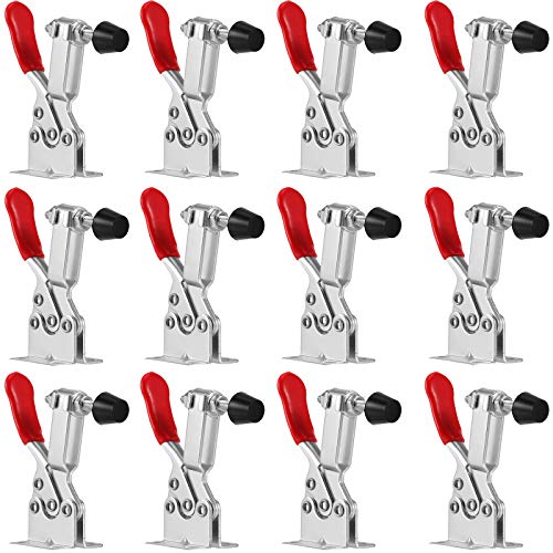 12 PCS 201B Toggle Latch Clamps, Hand Tool Nonslip Horizontal Quick Release Clamps with 220 Lbs Holding Capacity for Woodworking Welding - size: 12 Pack 201B