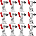 12 PCS 201B Toggle Latch Clamps, Hand Tool Nonslip Horizontal Quick Release Clamps with 220 Lbs Holding Capacity for Woodworking Welding - size: 12 Pack 201B