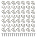 100pc Picture Hangers Kit D-Ring Hooks with Screws Heavy Duty for Hanging - color: Silver