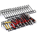 CASOMAN Plier Organizer Rack, 2 Pack, Stores Spring Loaded, Black, 15-Slot Plier Rack, Keep Pliers Organized in Tool Drawer