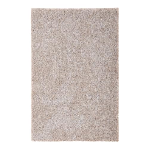 Scotch Felt Pads, 2 Pads, Rectangular, Beige, 4 in x 6 in - color: Beige, style: 2 Pads