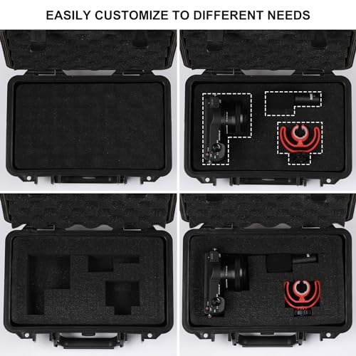 Mayouko Portable Tool Box with Shock- Proof Sponge, Water Proof Grade IP67, Waterproof Hard Case with Foam Insert, Shockproof Carrying Case, Explosion Proof Box, 11.6"L×8.3"W×3.9"H - size: 11.6"L×8.3"W×3.9"H