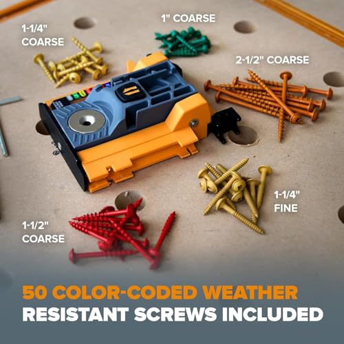 BORA Mini Pocket Hole Jig Kit with 50 Screws Auto-Adjusting Portable System - size: Mini Pocket Hole Jig