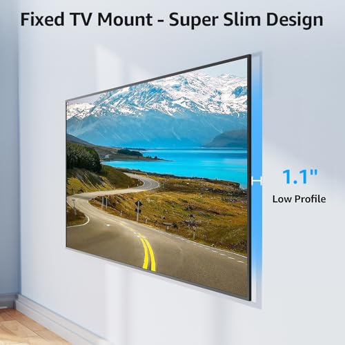 MOUNTUP Large Fixed TV Wall Mount for 50”-120" TVs up to 220 LBS, Ultra Slim TV Mount for Max VESA 950x600mm, Fits 16", 24", 32” Studs, Heavy Duty Low Profile TV Bracket, One-Piece Bracket - size: Fit Most 50"-120" TVs
