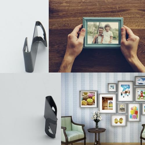 24 Pcs Photo Frames Hanger Hooks, 0.35mm Thick S-Shaped Metal Wall Mount Album Picture Hanging Clips -Perfect Photo Frames Hanger Hooks