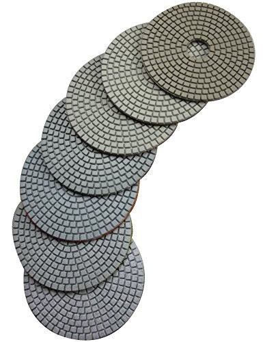 Wet 6" 7-Step Diamond Polishing Pads Flexible Sanding Tools Discs Buff - size: 6 Inch