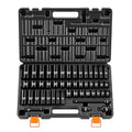 VEVOR 3/8" Drive Impact Socket Set, 48-Piece, Deep & Shallow Kit - size: 3/8" 48PCS