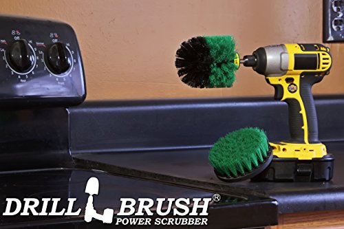 Cast Iron Skillet Scrubber - Oven Rack Shiner - Sink Scrubbing Brush Kit - color: Green