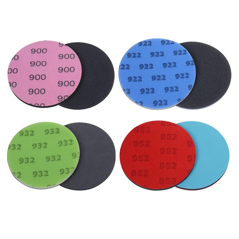 Glass Repair Kit Glass Welding Splatter Removal Pad Kit 5 inch 4Pcs/Pack Grinding Polishing Abrasive Disc Mesh Net Sanding Pads - style: 5 inch