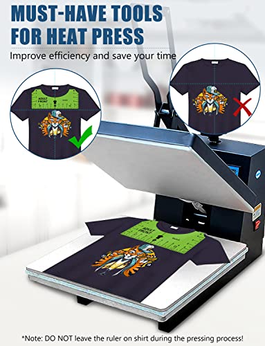 Vowlove T-Shirt Placement Guide for Cricut Heat Press and Vinyl Transfers - color: 02 Green